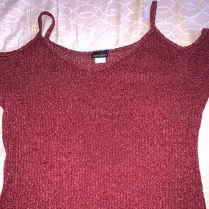 Cute warm off the shoulder top